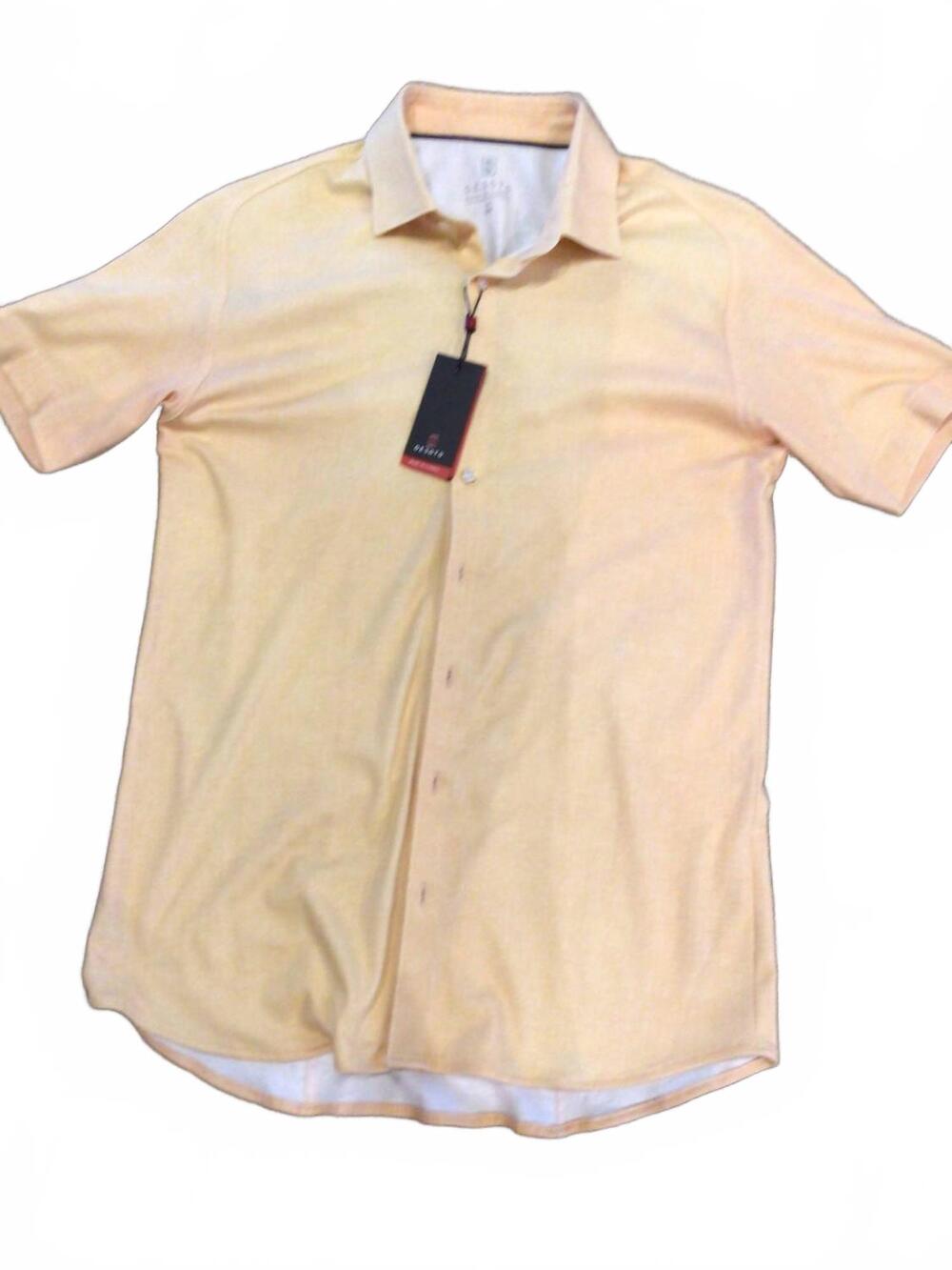 NEW DESOTO men's button down shirt in melon